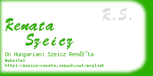 renata szeicz business card